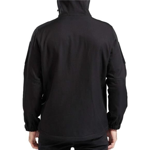 Mens Tactical Jacket Waterproof Windproof Military Outdoor Soft Fleece Hooded - Picture 5 of 7